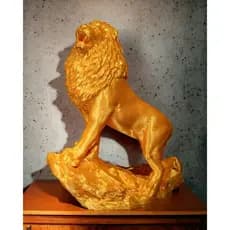 Escultura Leão Asiático - Decoração Elegante e Detalhada (10 a 30 cm)