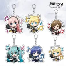 Japão Anime Singers Hatsune Miku Keychain Chaveiro De Dupla Face Cartoon Personagem MEIKO LAITO Mulher Homem Mala De Mão De Carro Pingente Telefone