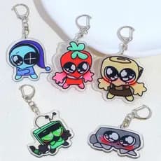 Dandy's World Anime Game Chaveiro Acrílico Dupla Face Figura De Desenho Animado Pingente Acessórios Para De Carro
