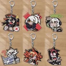 Zenless Zone Zero Anime Game Keychain Chaveiro Acrílico Dupla Face Cartoon Figura Homem Mochila Carro Acessórios Chave Pingente