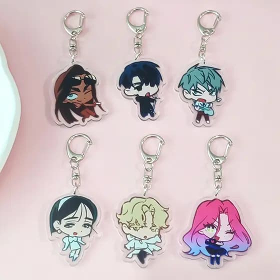 Alien Stage Anime Chaveiro Acrílico Dupla Face Figura De Desenho Animado Pingente Chave De Carro Acessórios DIY