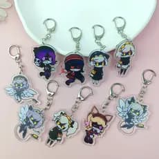 Assassinato Drones Anime Chaveiro Acrílico Dupla Face Figura Dos Desenhos Animados Pingente Chave Do Carro Acessórios DI