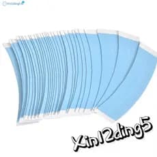 36Pc/Lot Fita Adesiva Fixa Dupla Azul Para Peruca De Cabelo Extendida À Prova D'água Película De Renda Com Linha De Fenda