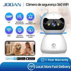 JOOAN 5MP câmera de segurança 5G camera wifi 360 monitor bebê velho animal de estimação rastreamento