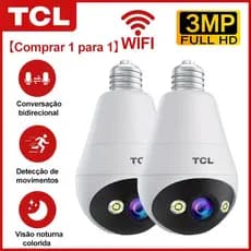 TCL câmera de segurança doméstica WiFi 360° PTZ Áudio bidirecional sem fio visão noturna de cores Detecção de movimento