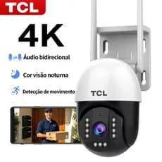 TCL Câmera De Segurança Wi-Fi 4K UHD IP66 ptz 360 ° Detecção De Movimento Bidirecional Áudio Cor Visão Noturna