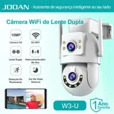 Câmera Lente Dupla JOOAN W3-U 10MP HD 5X ZOOM WiFi 5G Auto Rastreamento bidirecional áudio cor visão noturna