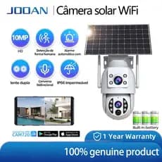 Câmera Lente Dupla JOOAN S3-U 1OMP HD 5X ZOOM WiFi 9000mAh Bateria Detecção De Movimento Segurança Inteligente 24/7 IP66