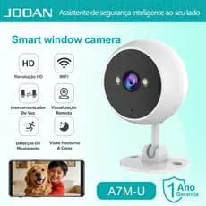 Câmera De Janela Inteligente JOOAN A7M-U | CCTV De Segurança HD WiFi Com Áudio Bidirecional , Visão Noturna Colorida E D