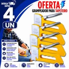 GRAMPEADOR TAPECEIRO 8MM PROFISSIONAL ALTA PRESSÃO PARA ESTOFADO CARPETE MADEIRA GRAMPOS TAPEÇARIA