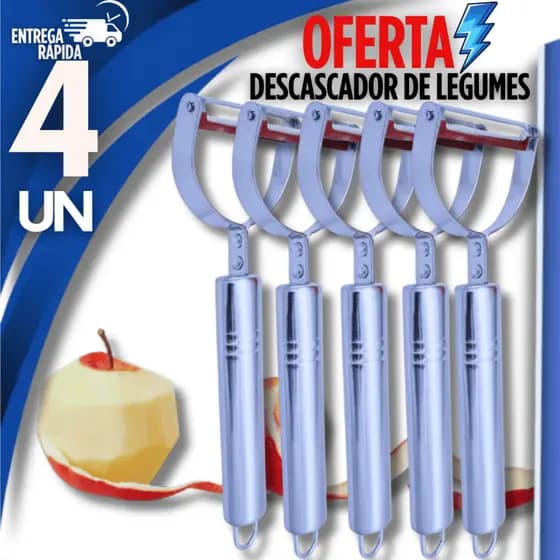 Kit 04  Descascadores de Legumes em Aço Inox  Solução Completa para Restaurantes e Uso Residencial