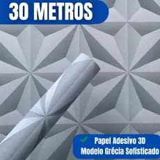 Papel Adesivo Parede 5/10/15/20/30 metros 3D Gesso Grécia Quarto Facil de Aplicar Sala Cozinha
