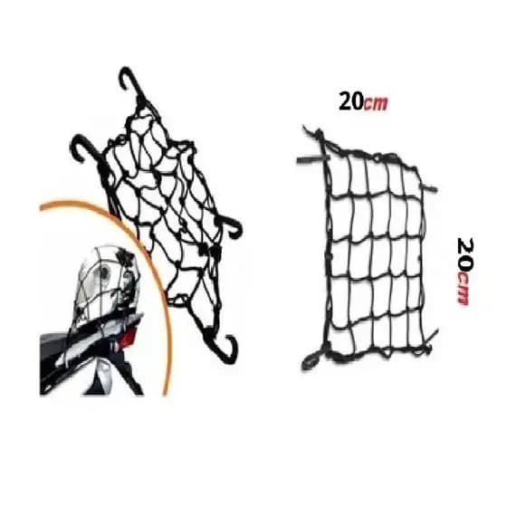 Rede Elástica Tela Moto Bagageiro Aranha 20 X 20 cm Motoboy Entrega