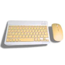 Kit Teclado Mouse Bluetooth Sem Fio Colorido Wireless Pc Computadores Tablets