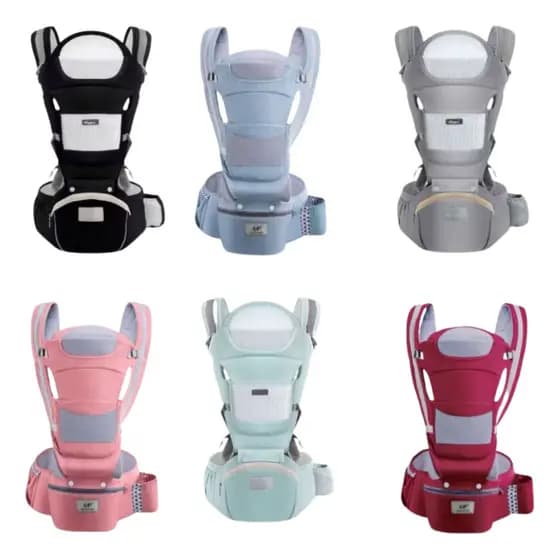 Canguru Para Bebe Confort Seguro C/ Apoio E Bolsa Ergonômico Ajustáveis
