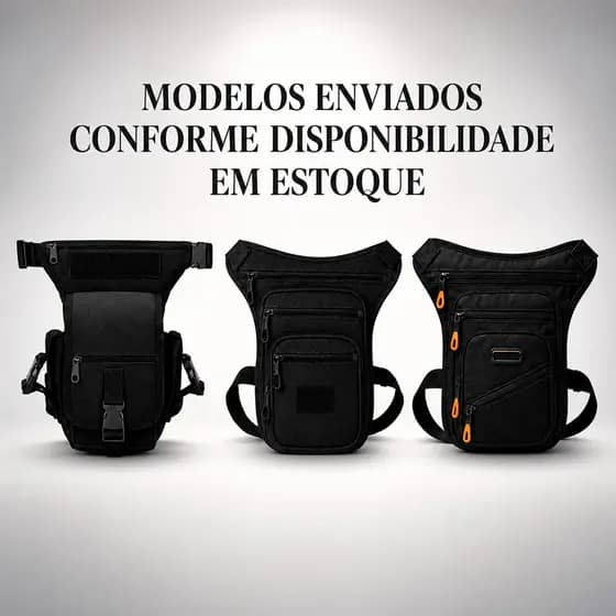 Pochete Masculina de Perna Tática com Fecho Ajustável e Compartimentos Antifurto