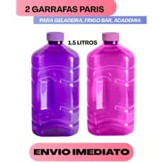 2 Garrafas de Água Paris Tampa Lisa 1,5L (USO GERAL)