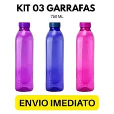 Kit C/03 Garrafas de Água Barcelona 750ML - Uso geral