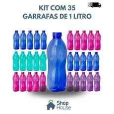 Kit C/35 Garrafas de Plástico de 1L Monâco - Atacado - Revenda - Lembrancinhas