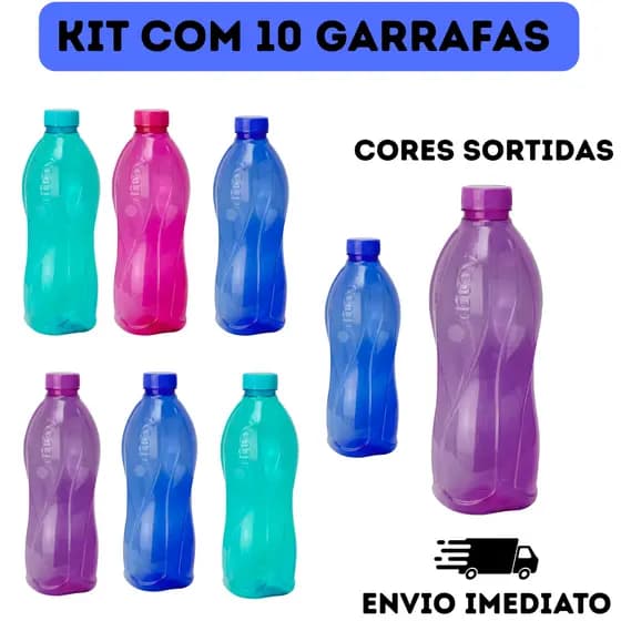 Kit com 10 Garrafas Monâco de Plástico 1L –  Atacado | Doações | Festas | Revenda | Lembrancinhas |