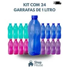 KIT C/24 Garrafas de plástico 1L monâco - Atacado, Brindes, Revenda