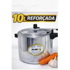 Panela de Pressão 10 Litros Alumínio Reforçado Tampa Segura Alta Capacidade