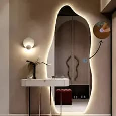 Espelho Lopazzi Orgânico Com Led 170cm x 70cm Corpo Inteiro Grande Quarto Sala Banheiro Grande Moderno Luxo