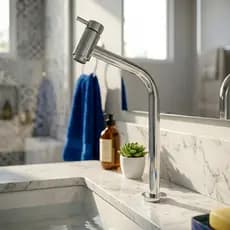 Torneira Lopazzi Link 30cm Inox Brilhante Bica Alta