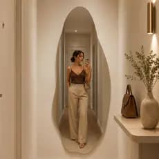 Espelho Lopazzi ORGÂNICO 90CM GRANDE CORPO INTEIRO PINTEREST QUARTO SALA HALL BANHEIRO VÊNUS LOPAZZI
