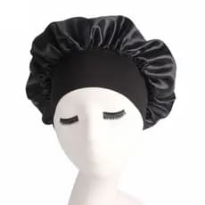 Touca de Cetim Anti Frizz Dupla Face com Faixa