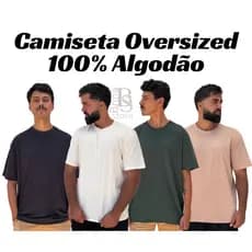 Camiseta Oversized Streetwear 100% Algodão