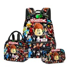 ROBLOX KIT De Costas Escolares Para Crianças 16IN Multifuncional ANIME 5-12 Anos Menino Menina Língua Estudantil