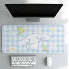 Mouse Pad Gamer Cinamoroll Helo Kty Kawaii Azul Grande Mesa Deskmat Extra Grande Antiderrapante