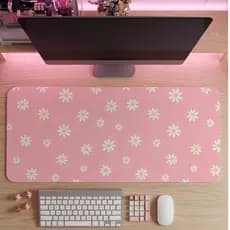 Mouse Pad Feminino Grande Rosa  Moderno Clean Deskmat Gamer FofoLançamento Alta Precisão Promoção