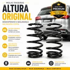PAR DE MOLAS TRASEIRAS COM ALTURA ORIGINAL CLASSE A