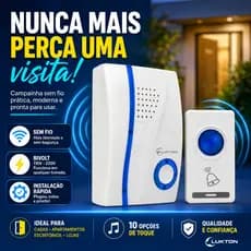 Campainha Sem Fio Digital Bivolt Wireless Fácil Instalação Para Casa Escritório ML-A05