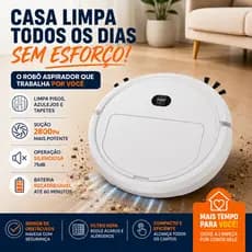 Robô Aspirador de Pó Recarregável 110V Automático com Sensor e Filtro HEPA (cores sortidas)