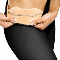 Preta - (P) - Meia calça peluciada translucida 220g