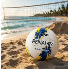 Bola De Vôlei Penalty Soft / Original / Oficial / Profissional / Praia / Penalty / Vôlei / Branco / Azul / Amarelo