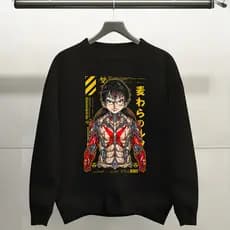Moletom Gola Careca Blusa de Frio Personagem De Anime One Piecee