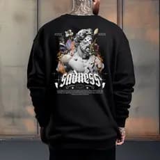 Blusa de Frio Moletom Gola Careca Tecido Algodão Streetwear Moda Rua Qualidade Premium