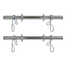 Par Barras Oca Cromada 40 Cm Halteres Presilhas Musculação
