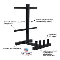 Suporte Organizador Profissional Para 4 Barras e até 300kg de anilha