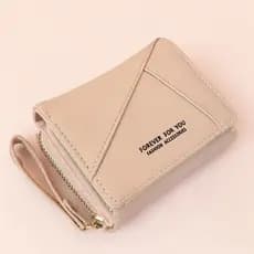 Carteira Feminina Elegante Compacta Couro Pu Ziper Luxo Fashion