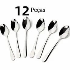 12 PeçAs Colher AçO Inox Colher De Restaurante Faqueiro Casa Cozinha Aparelho