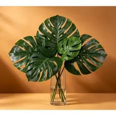 10 Folhas Artificial Verde Planta, Folhas Artificiais Para Decoração, Folhagens Artificiais Para Decoração