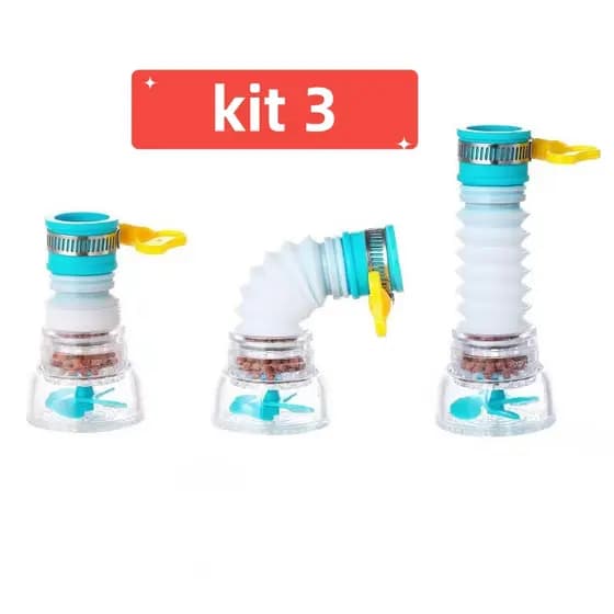 Kit 3 Torneira De Água Chuveirinho Arejador Para Torneira Cozinha Retrátil Giratória 360° Casa Promoção