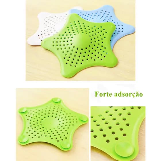 Tampa De Silicone Ralo Pia Tampa Estrela Cozinha Banheiro Universal Filtro