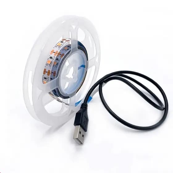 Branco LED USB Tira Conduzida De Luz TV Fundo De Iluminação Fita Home Decor Lâmpada 1M