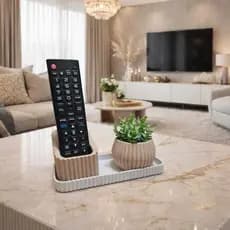 Kit Organizador Porta Controle com Vasinho Suculenta (ACOMPANHA SUCULENTA) | Design Moderno e Elegante